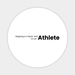 Napping Athlete Tee - Champion of Relaxation Magnet
